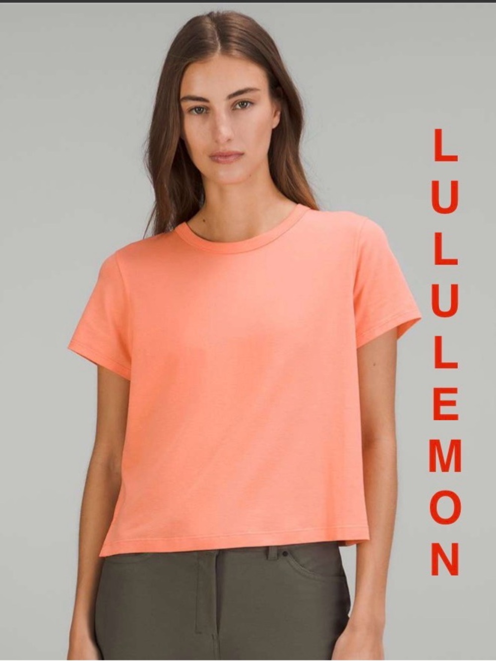 Lululemon | Classic-Fit Cotton-Blend T-Shirt in Sunny Coral - Women’s Large?
